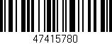 Código de barras (EAN, GTIN, SKU, ISBN): '47415780'