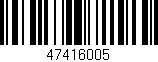 Código de barras (EAN, GTIN, SKU, ISBN): '47416005'