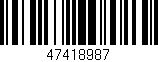 Código de barras (EAN, GTIN, SKU, ISBN): '47418987'