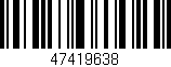 Código de barras (EAN, GTIN, SKU, ISBN): '47419638'