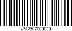 Código de barras (EAN, GTIN, SKU, ISBN): '4742687000039'