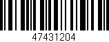 Código de barras (EAN, GTIN, SKU, ISBN): '47431204'