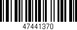 Código de barras (EAN, GTIN, SKU, ISBN): '47441370'