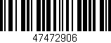 Código de barras (EAN, GTIN, SKU, ISBN): '47472906'