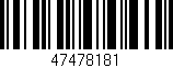 Código de barras (EAN, GTIN, SKU, ISBN): '47478181'