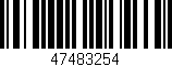 Código de barras (EAN, GTIN, SKU, ISBN): '47483254'