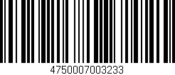 Código de barras (EAN, GTIN, SKU, ISBN): '4750007003233'