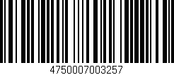 Código de barras (EAN, GTIN, SKU, ISBN): '4750007003257'