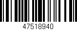 Código de barras (EAN, GTIN, SKU, ISBN): '47518940'