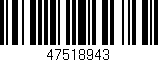 Código de barras (EAN, GTIN, SKU, ISBN): '47518943'