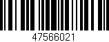 Código de barras (EAN, GTIN, SKU, ISBN): '47566021'