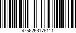 Código de barras (EAN, GTIN, SKU, ISBN): '4758256176111'