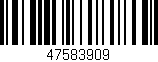 Código de barras (EAN, GTIN, SKU, ISBN): '47583909'