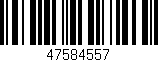 Código de barras (EAN, GTIN, SKU, ISBN): '47584557'