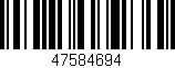 Código de barras (EAN, GTIN, SKU, ISBN): '47584694'