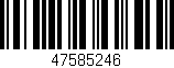Código de barras (EAN, GTIN, SKU, ISBN): '47585246'