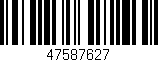 Código de barras (EAN, GTIN, SKU, ISBN): '47587627'