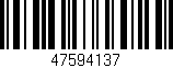 Código de barras (EAN, GTIN, SKU, ISBN): '47594137'