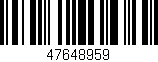 Código de barras (EAN, GTIN, SKU, ISBN): '47648959'