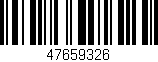 Código de barras (EAN, GTIN, SKU, ISBN): '47659326'