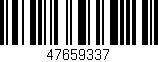 Código de barras (EAN, GTIN, SKU, ISBN): '47659337'