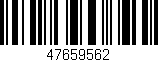 Código de barras (EAN, GTIN, SKU, ISBN): '47659562'