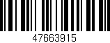 Código de barras (EAN, GTIN, SKU, ISBN): '47663915'