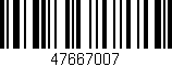 Código de barras (EAN, GTIN, SKU, ISBN): '47667007'
