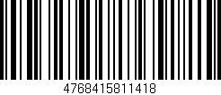 Código de barras (EAN, GTIN, SKU, ISBN): '4768415811418'