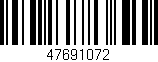 Código de barras (EAN, GTIN, SKU, ISBN): '47691072'
