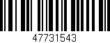 Código de barras (EAN, GTIN, SKU, ISBN): '47731543'