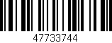 Código de barras (EAN, GTIN, SKU, ISBN): '47733744'