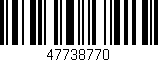 Código de barras (EAN, GTIN, SKU, ISBN): '47738770'