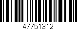 Código de barras (EAN, GTIN, SKU, ISBN): '47751312'