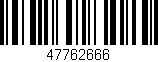 Código de barras (EAN, GTIN, SKU, ISBN): '47762666'