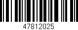 Código de barras (EAN, GTIN, SKU, ISBN): '47812025'