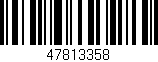 Código de barras (EAN, GTIN, SKU, ISBN): '47813358'