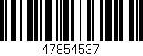 Código de barras (EAN, GTIN, SKU, ISBN): '47854537'