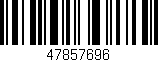 Código de barras (EAN, GTIN, SKU, ISBN): '47857696'