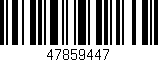 Código de barras (EAN, GTIN, SKU, ISBN): '47859447'