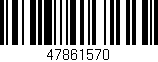 Código de barras (EAN, GTIN, SKU, ISBN): '47861570'