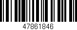 Código de barras (EAN, GTIN, SKU, ISBN): '47861846'