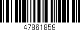 Código de barras (EAN, GTIN, SKU, ISBN): '47861859'