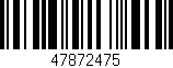 Código de barras (EAN, GTIN, SKU, ISBN): '47872475'