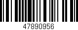 Código de barras (EAN, GTIN, SKU, ISBN): '47890956'