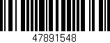 Código de barras (EAN, GTIN, SKU, ISBN): '47891548'