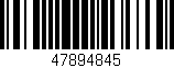 Código de barras (EAN, GTIN, SKU, ISBN): '47894845'