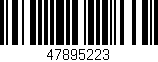 Código de barras (EAN, GTIN, SKU, ISBN): '47895223'
