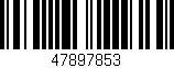 Código de barras (EAN, GTIN, SKU, ISBN): '47897853'