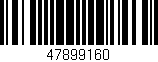 Código de barras (EAN, GTIN, SKU, ISBN): '47899160'